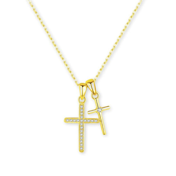 Elara Cross Necklace - Gold