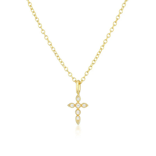 Lina Cross Necklace - Gold