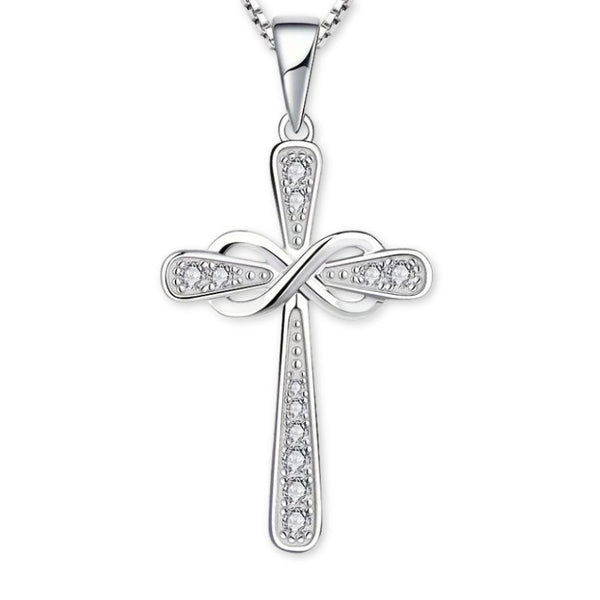 Eterna Cross Necklace - Silver