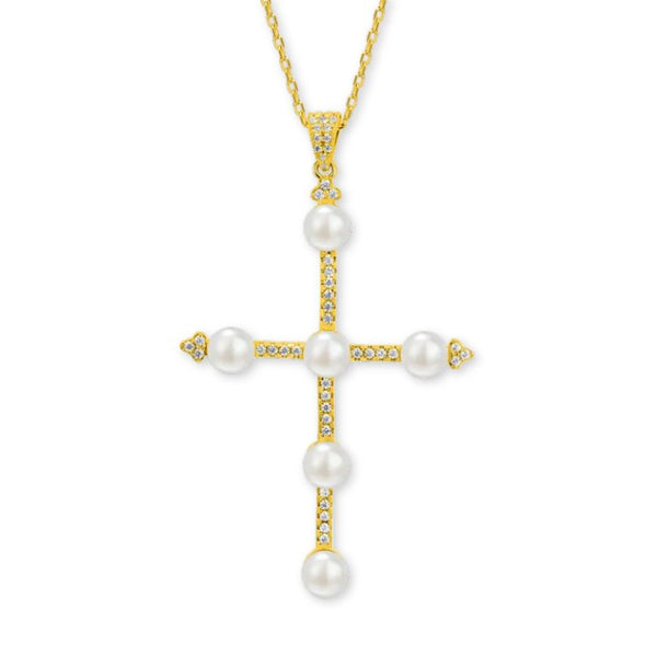 Mira Cross Necklace - Gold