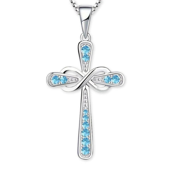 Eterna Cross Necklace - Turquoise