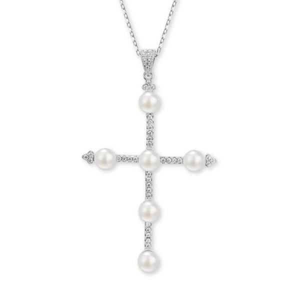 Mira Cross Necklace - Silver